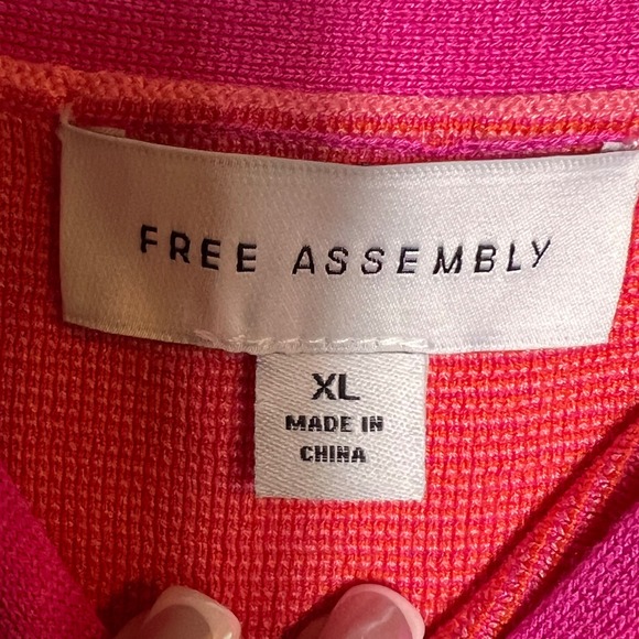 Free Assembly Women's XL Floral Print Knit Sleeveless Midi Tank Dress Pink - Picture 4 of 8